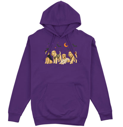 Soft Coated Wheaten Terrier Halloween Lineup - Adult Unisex Hoodie