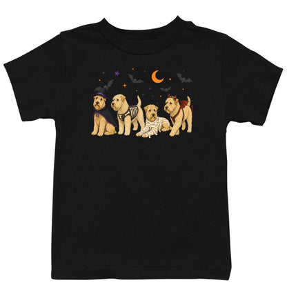Soft Coated Wheaten Terrier Halloween Lineup - Kids Unisex T-Shirt
