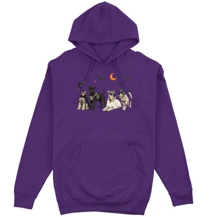 Standard Schnauzer Halloween Lineup - Adult Unisex Hoodie