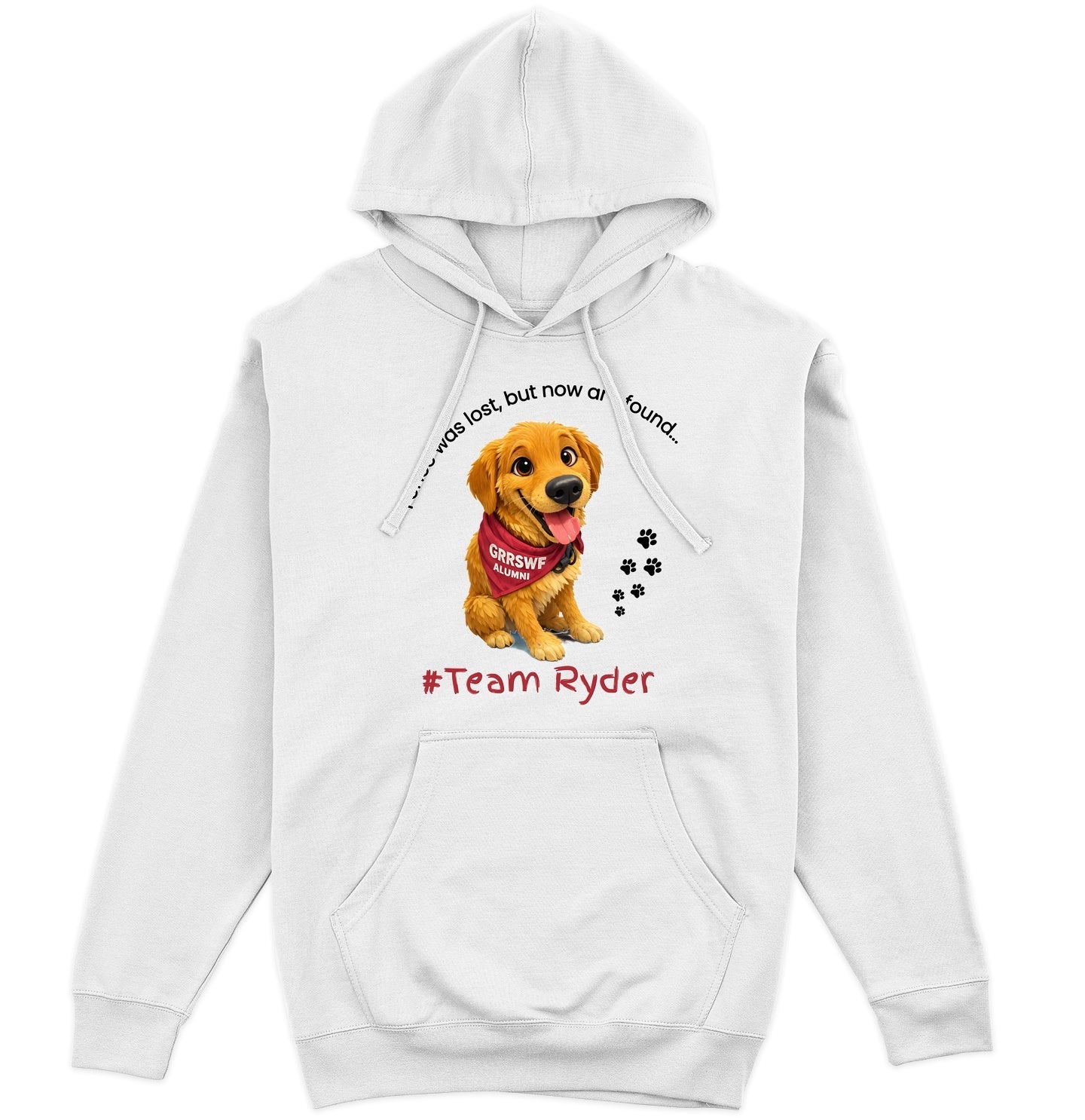 Team Ryder Once Was Lost - Adult Unisex Hoodie Sweatshirt - Grey - 2X-Large - White
