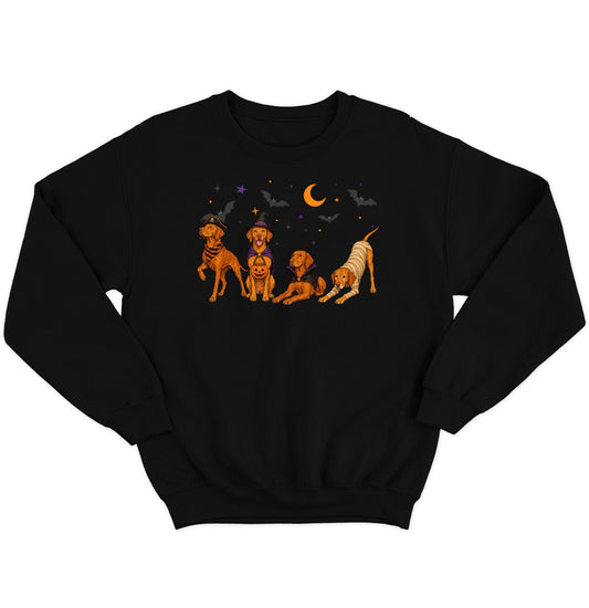 Vizsla Halloween Lineup - Adult Unisex Crewneck Sweatshirt