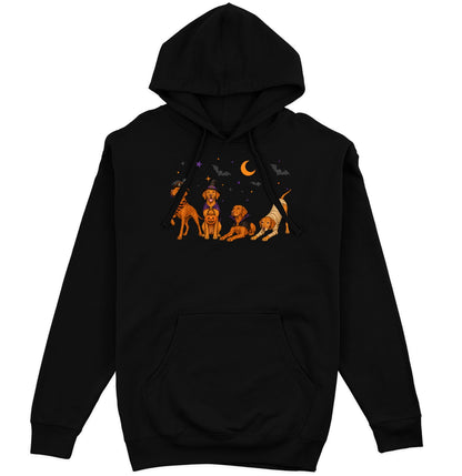 Vizsla Halloween Lineup - Adult Unisex Hoodie