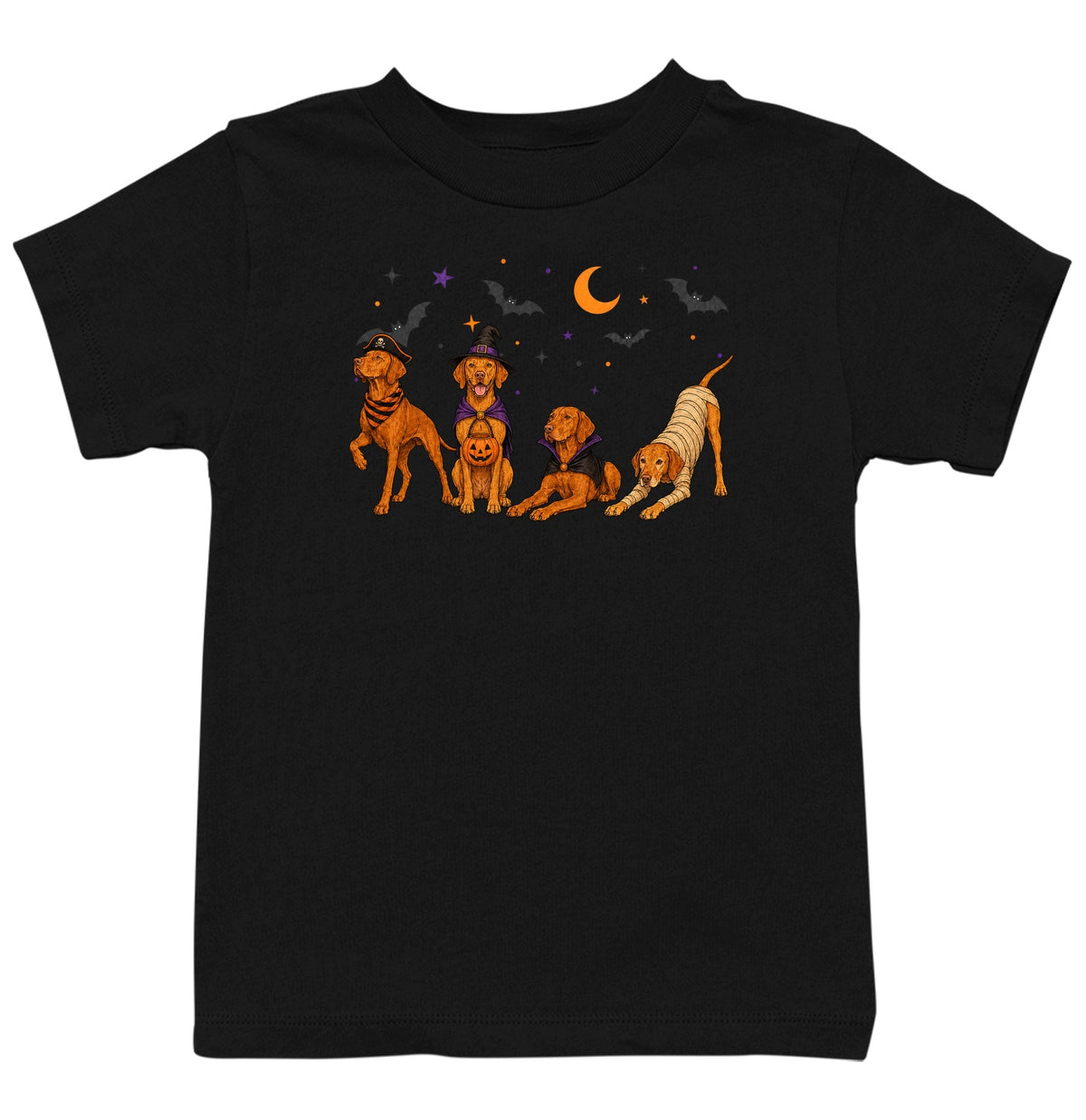Vizsla Halloween Lineup - Kids Unisex T-Shirt