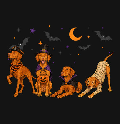 Vizsla Halloween Lineup - Kids Unisex T-Shirt