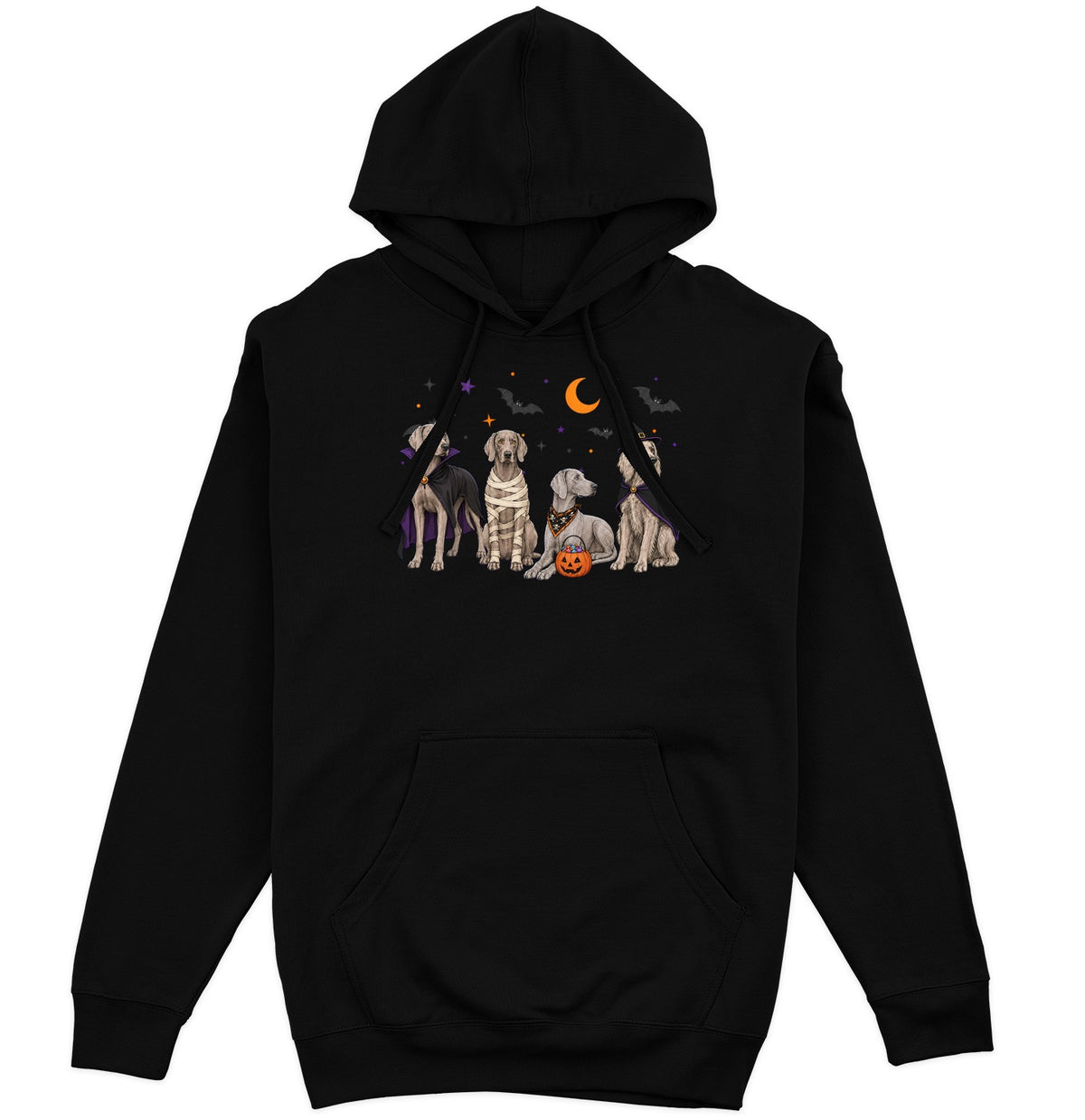 Weimaraner Halloween Lineup - Adult Unisex Hoodie