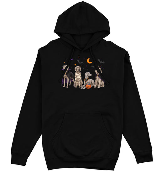 Weimaraner Halloween Lineup - Adult Unisex Hoodie