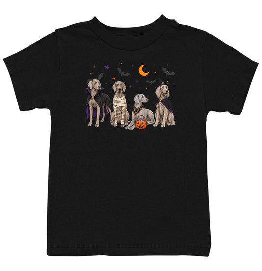 Weimaraner Halloween Lineup - Kids Unisex T-Shirt