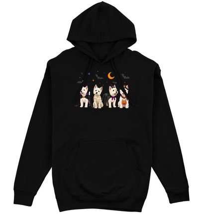 West Highland White Terrier Halloween Lineup - Adult Unisex Hoodie
