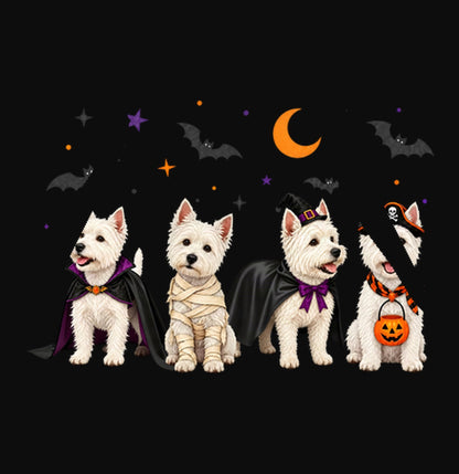 West Highland White Terrier Halloween Lineup - Adult Unisex Hoodie