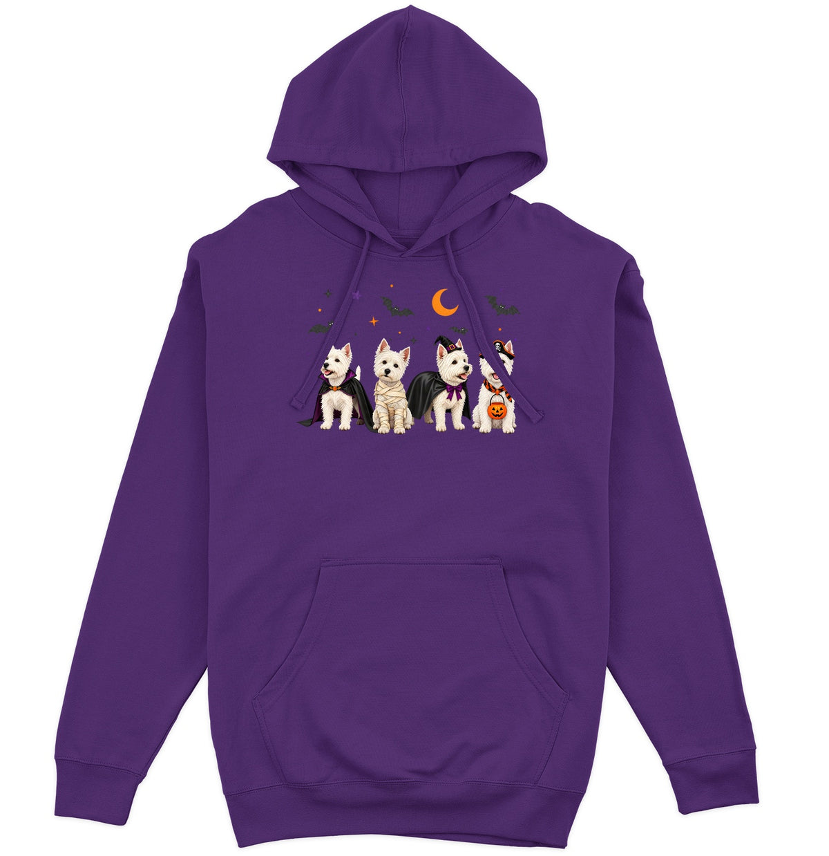 West Highland White Terrier Halloween Lineup - Adult Unisex Hoodie