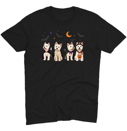 West Highland White Terrier Halloween Lineup - Adult Unisex T-Shirt