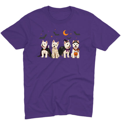 West Highland White Terrier Halloween Lineup - Adult Unisex T-Shirt