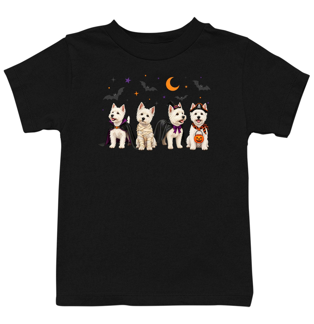 West Highland White Terrier Halloween Lineup - Kids Unisex T-Shirt