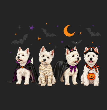 West Highland White Terrier Halloween Lineup - Women's Tri-Blend T-Shirt