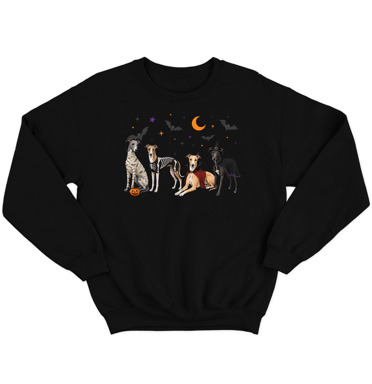 Whippet Halloween Lineup - Adult Unisex Crewneck Sweatshirt