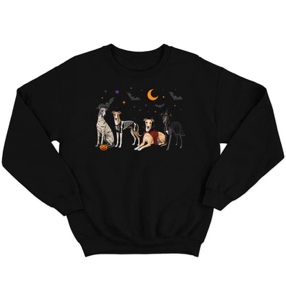Whippet Halloween Lineup - Adult Unisex Crewneck Sweatshirt