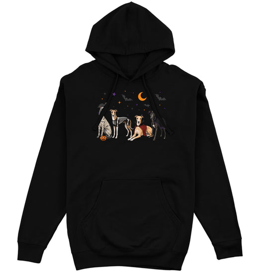 Whippet Halloween Lineup - Adult Unisex Hoodie