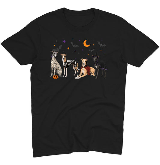 Whippet Halloween Lineup - Adult Unisex T-Shirt