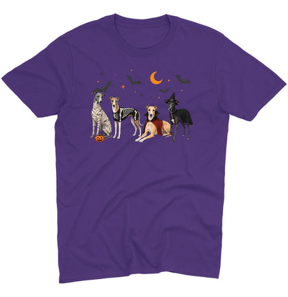 Whippet Halloween Lineup - Adult Unisex T-Shirt