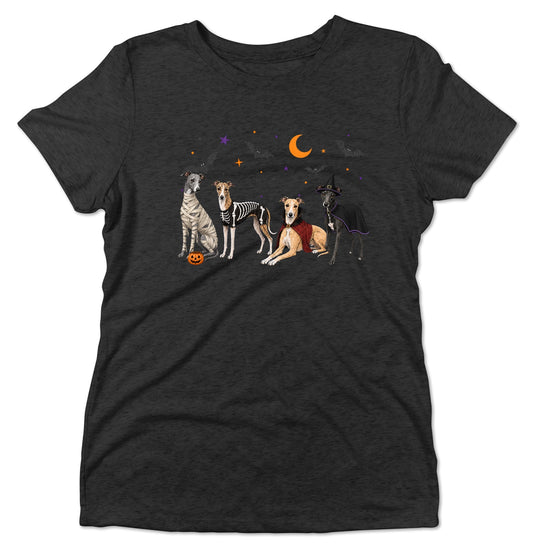 Whippet Halloween Lineup - Women's Tri-Blend T-Shirt
