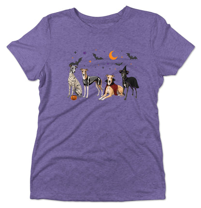 Whippet Halloween Lineup - Women's Tri-Blend T-Shirt