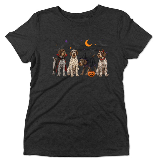 Wirehaired Pointing Griffon Halloween Lineup - Women's Tri-Blend T-Shirt