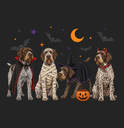 Wirehaired Pointing Griffon Halloween Lineup - Women's Tri-Blend T-Shirt