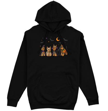Yorkshire Terrier Halloween Lineup - Adult Unisex Hoodie