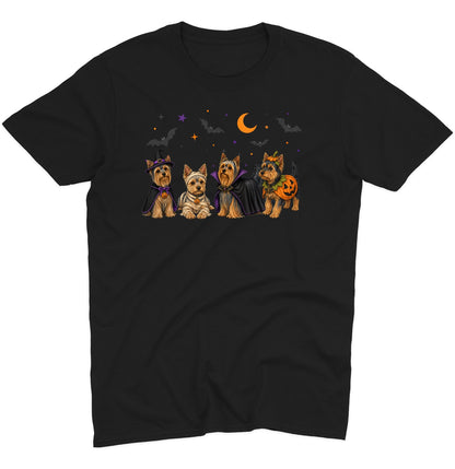Yorkshire Terrier Halloween Lineup - Adult Unisex T-Shirt