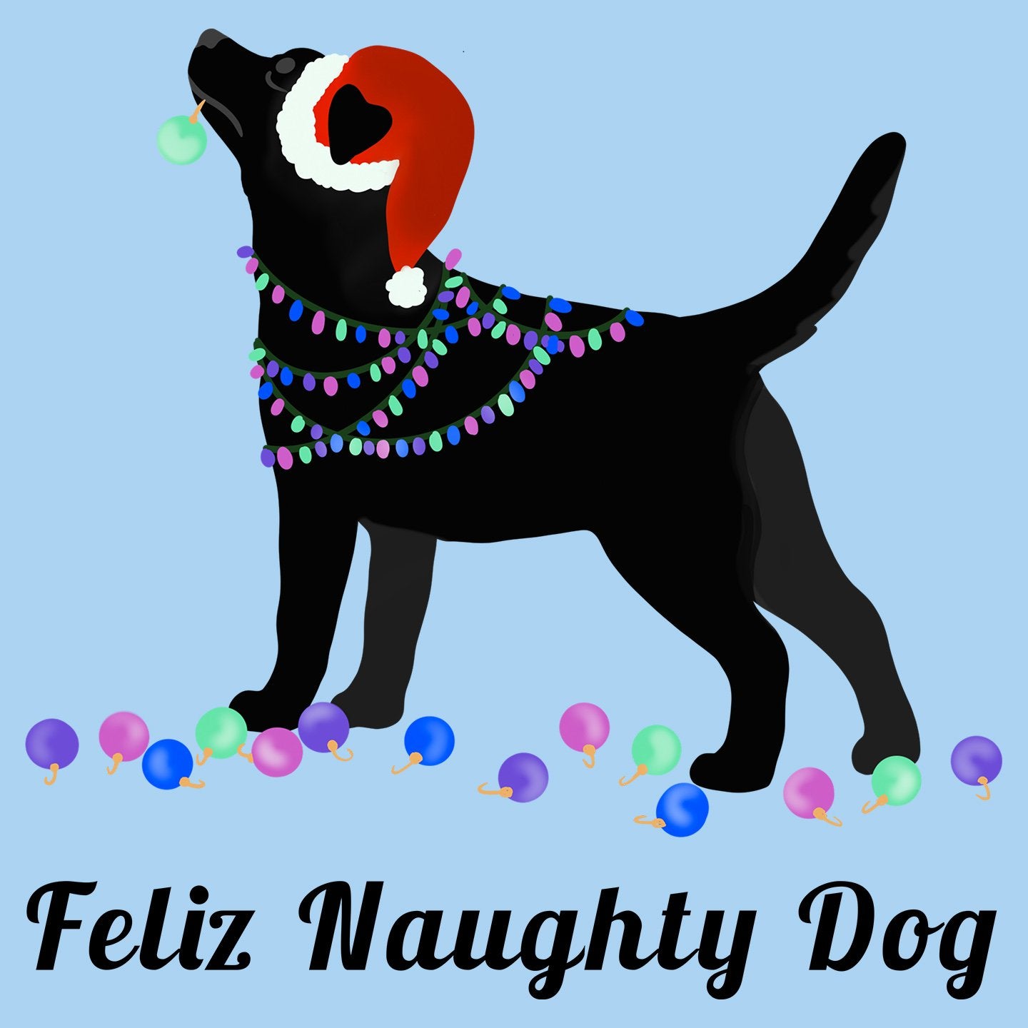 Feliz Naughty Dog Black Lab - Kids' Unisex T-Shirt