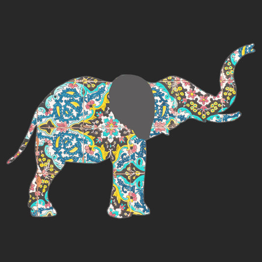 Elephant Mosaic - Adult Unisex Crewneck Sweatshirt