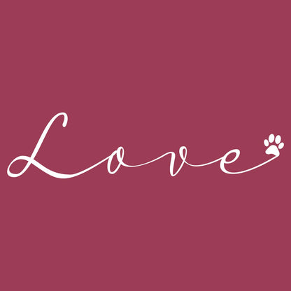 Love Script Paw - Adult Unisex Hoodie Sweatshirt