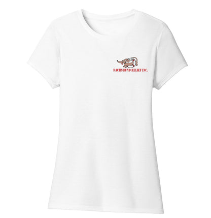 So Cal Dachshund Relief Left Chest Logo - Women's Tri-Blend T-Shirt