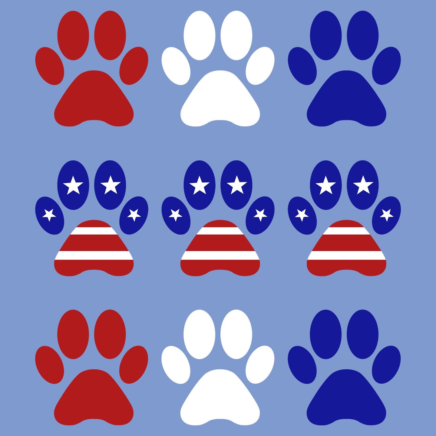 Patriotic Paws - Adult Tri-Blend T-Shirt