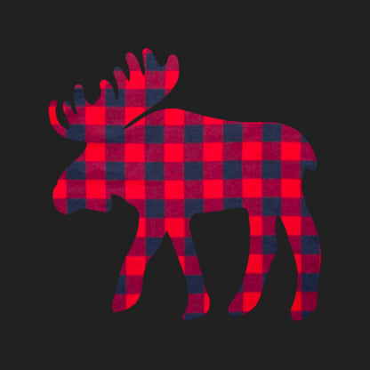 Plaid Moose - Adult Adjustable Face Mask