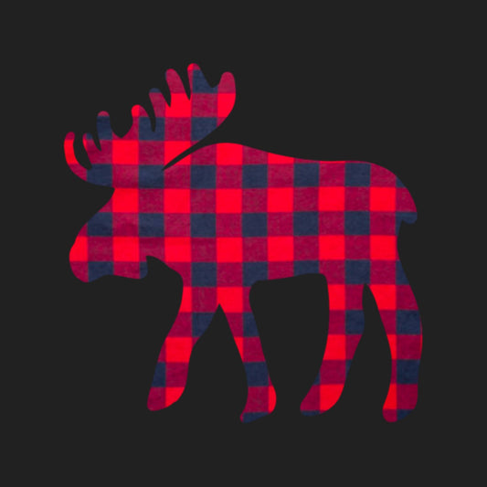 Plaid Moose - Adult Adjustable Face Mask