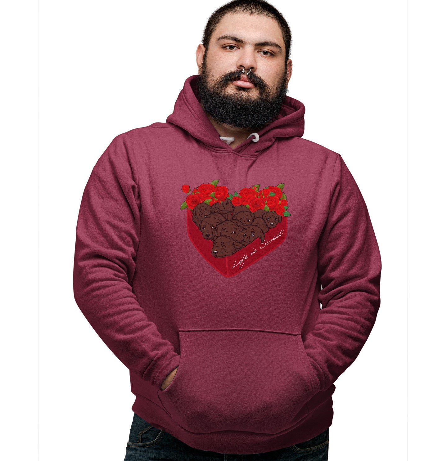 Box of Chocolate Labs - Adult Unisex Hoodie Sweatshirt