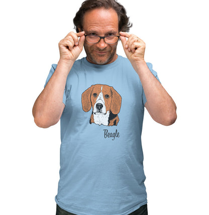 Animal Pride - Beagle Headshot - Adult Unisex T-Shirt