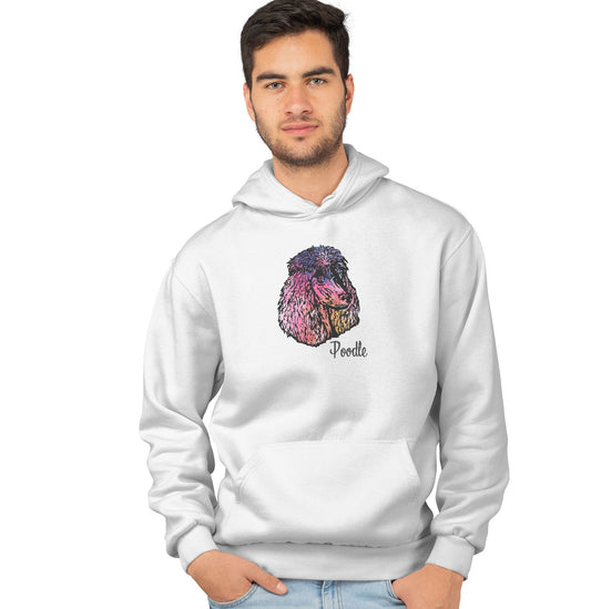 Animal Pride - Colorful Poodle Headshot - Adult Unisex Hoodie Sweatshirt