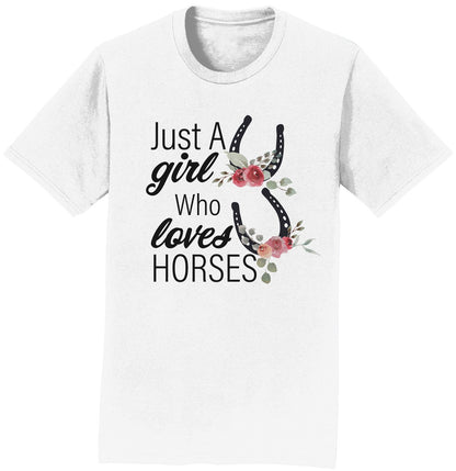 Just A Girl Who Loves Horses - Adult Unisex T-Shirt