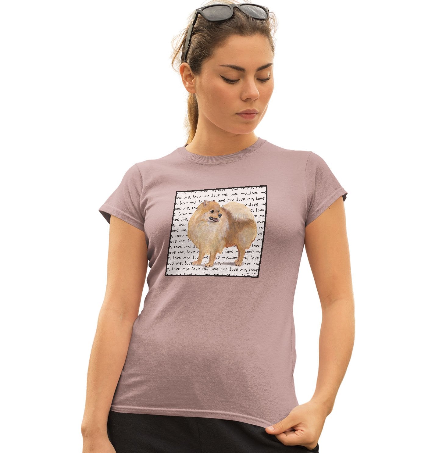 Pomeranian Love Text - Women's Fitted T-Shirt