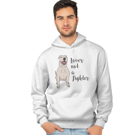 Animal Pride - White Pit Bull Lover Not Fighter - Adult Unisex Hoodie Sweatshirt