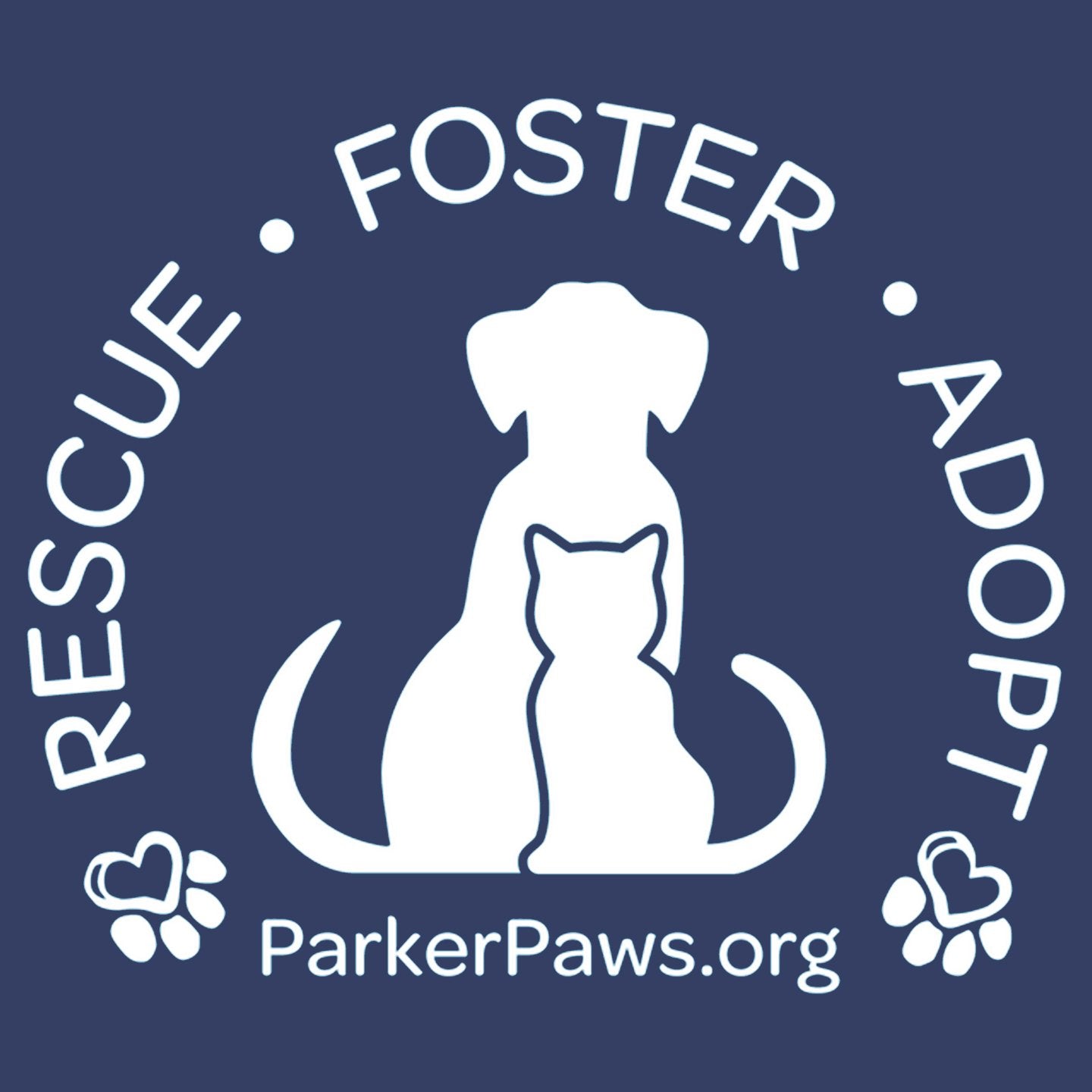 Parker Paws Logo Rescue Foster Adopt - Adult Unisex Crewneck Sweatshirt