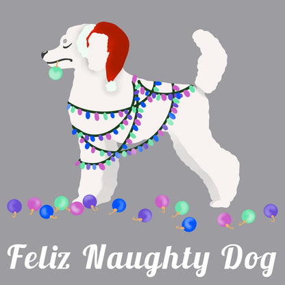 Feliz Naughty Dog Poodle - Adult Unisex Hoodie Sweatshirt