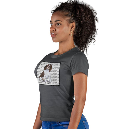 Springer Puppy Love Text - Women's Fitted T-Shirt