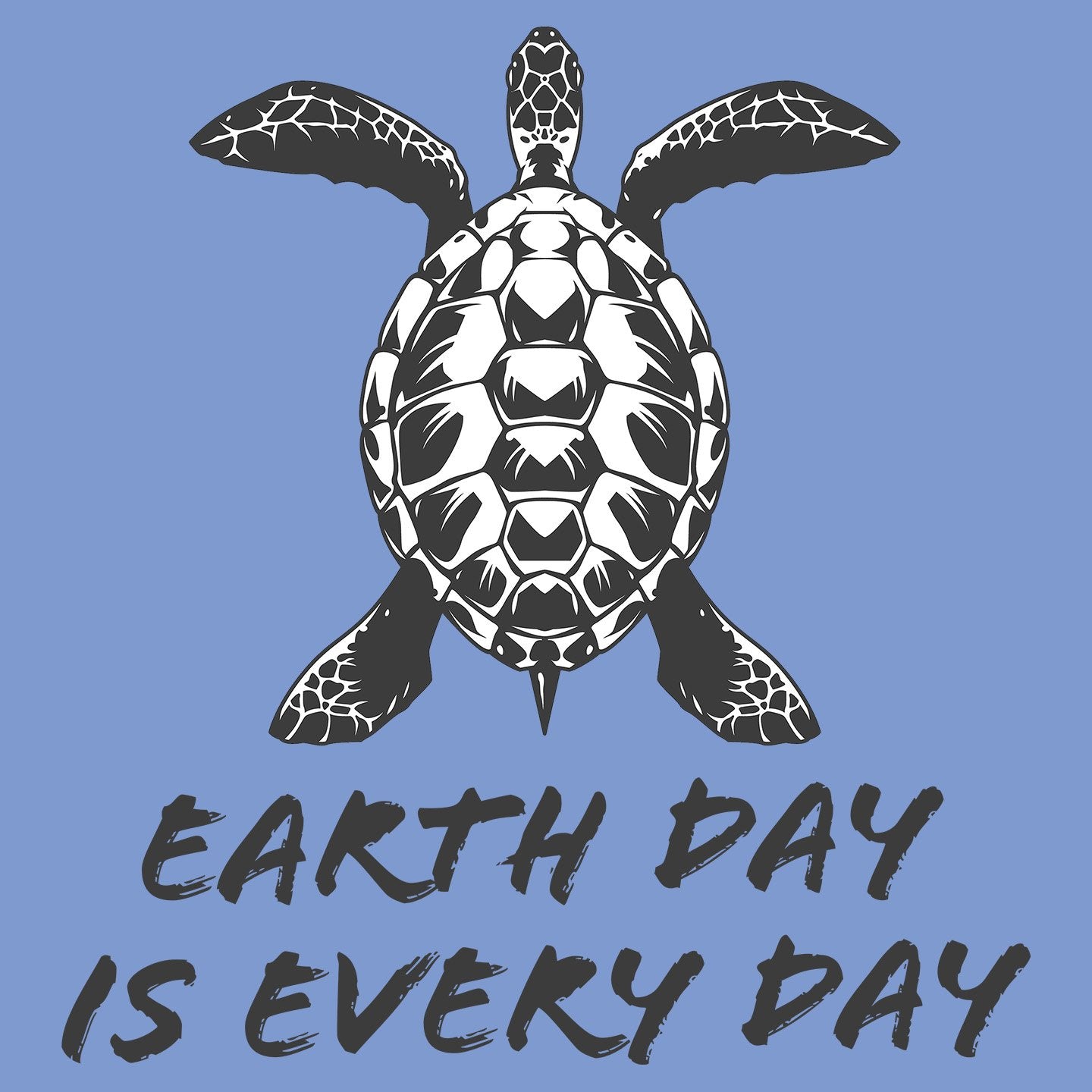 Earth Day is Every Day Sea Turtle - Adult Tri-Blend T-Shirt