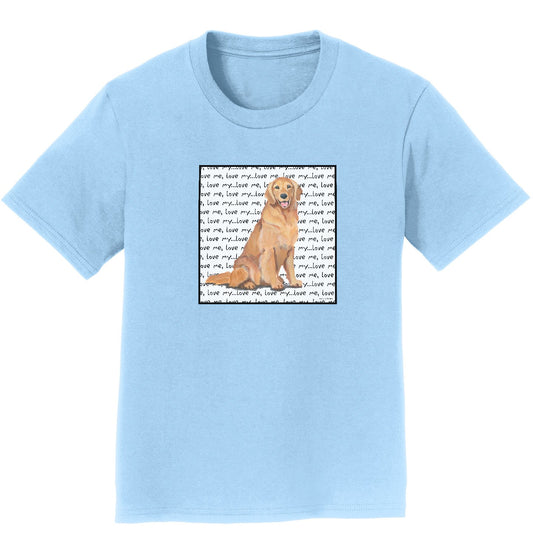 Animal Pride - Golden Love Text - Kids' Unisex T-Shirt