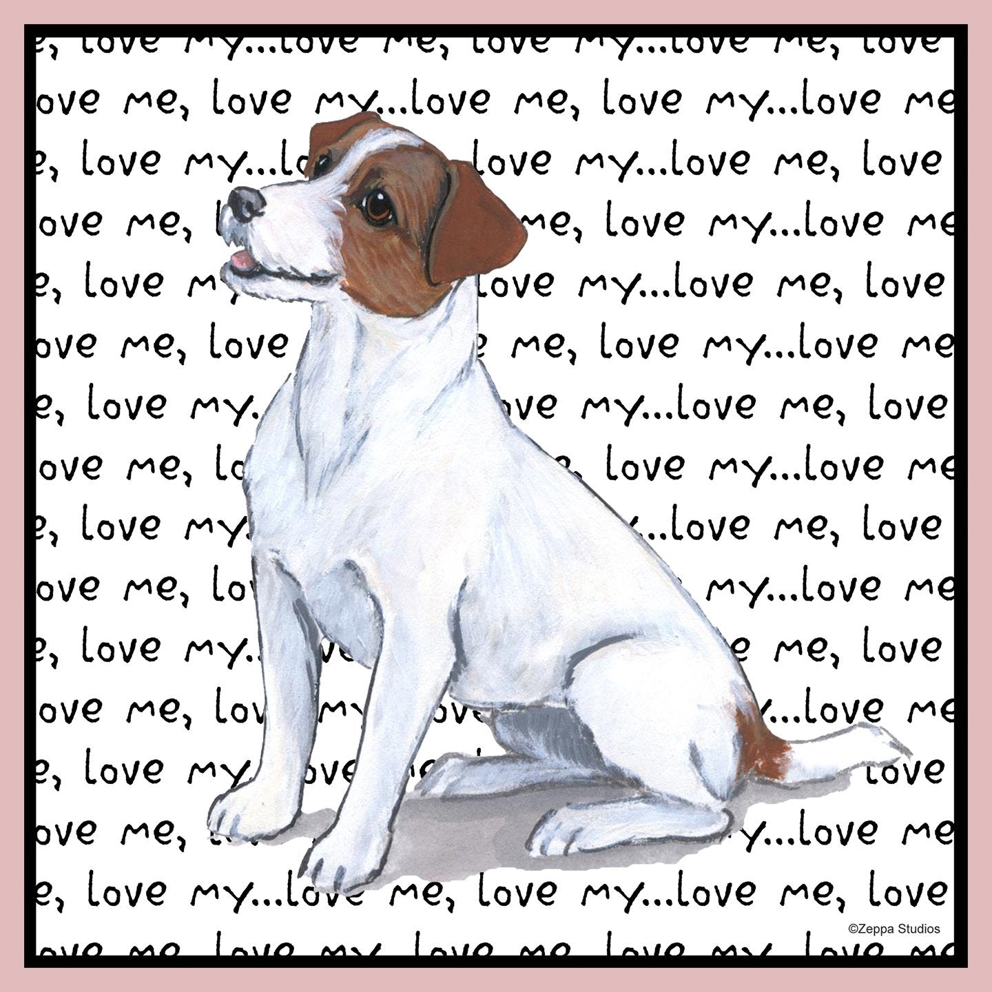 Jack Russell Terrier Love Text - Women's Fitted T-Shirt
