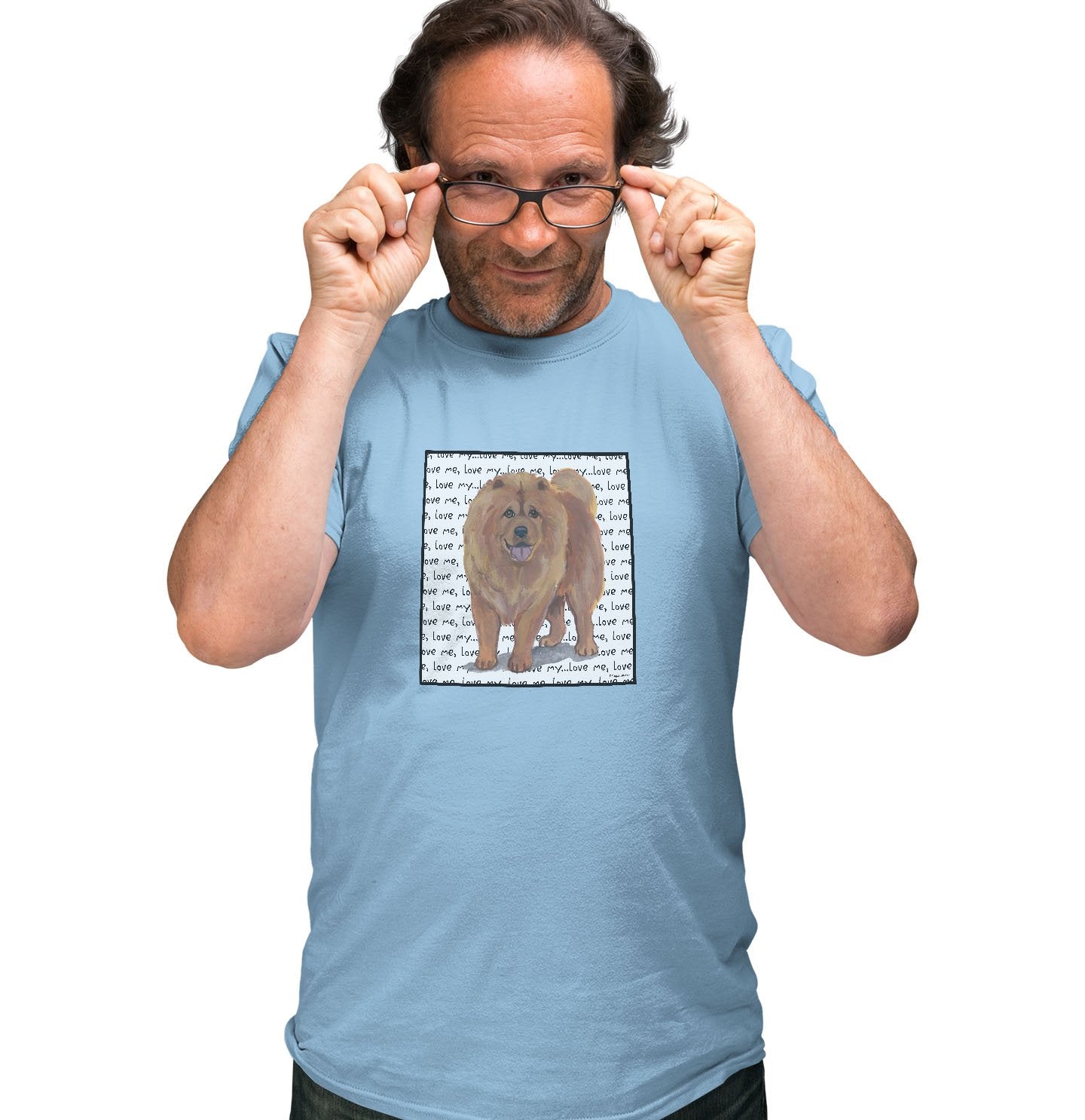 Chow Chow Love Text - Adult Unisex T-Shirt