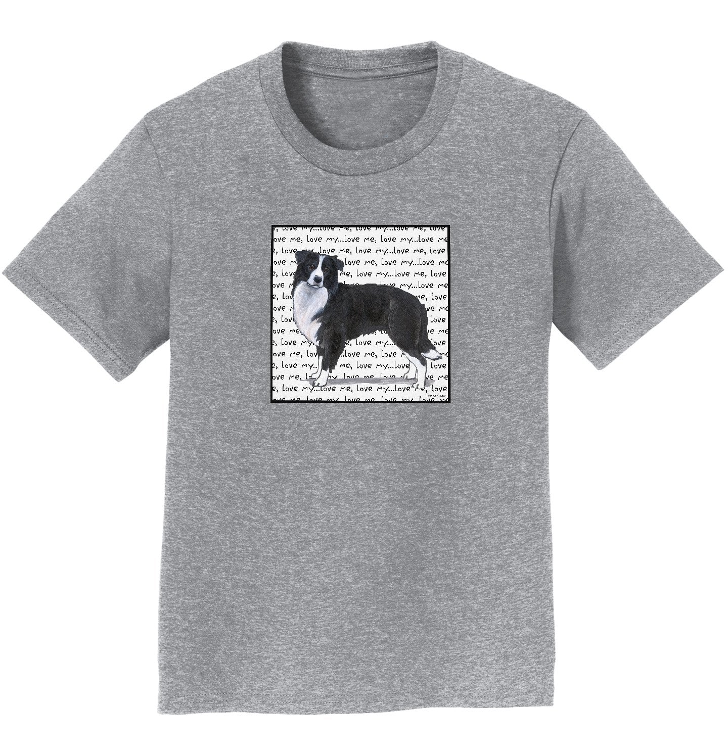 Border Collie Shirt Women Men Kids Love Dog Mom Dad Gift Tee